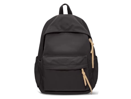 Junior college Schoolbag resistente mochila impermeable para mujer (negro)