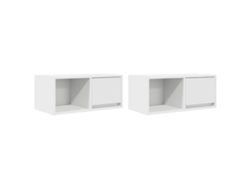 Juego de 2 muebles de TV Deriv. Madera blanca MAISON EXCLUSIVE (60 x 31 x 25,5 cm)