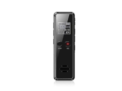 Grabadora de audio digital con carga USB y reproductor MP3 para conferencias y entrevistas (32 GB, Yizhood, negro)