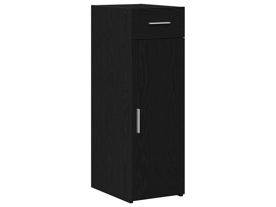 Maison Exclusive - Aparador Con Cajón Roble Negro 30 X 42,5 X 93 Cm