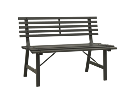 Banco de jardín VIDAXL Negro Acero (110x59x76.5 cm)