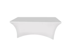 MEOIRUERY Fundas para Mesa Rectangular Elástica para Boda, Banquete y Decoración del Hogar (Blanco 183x76x75 cm)