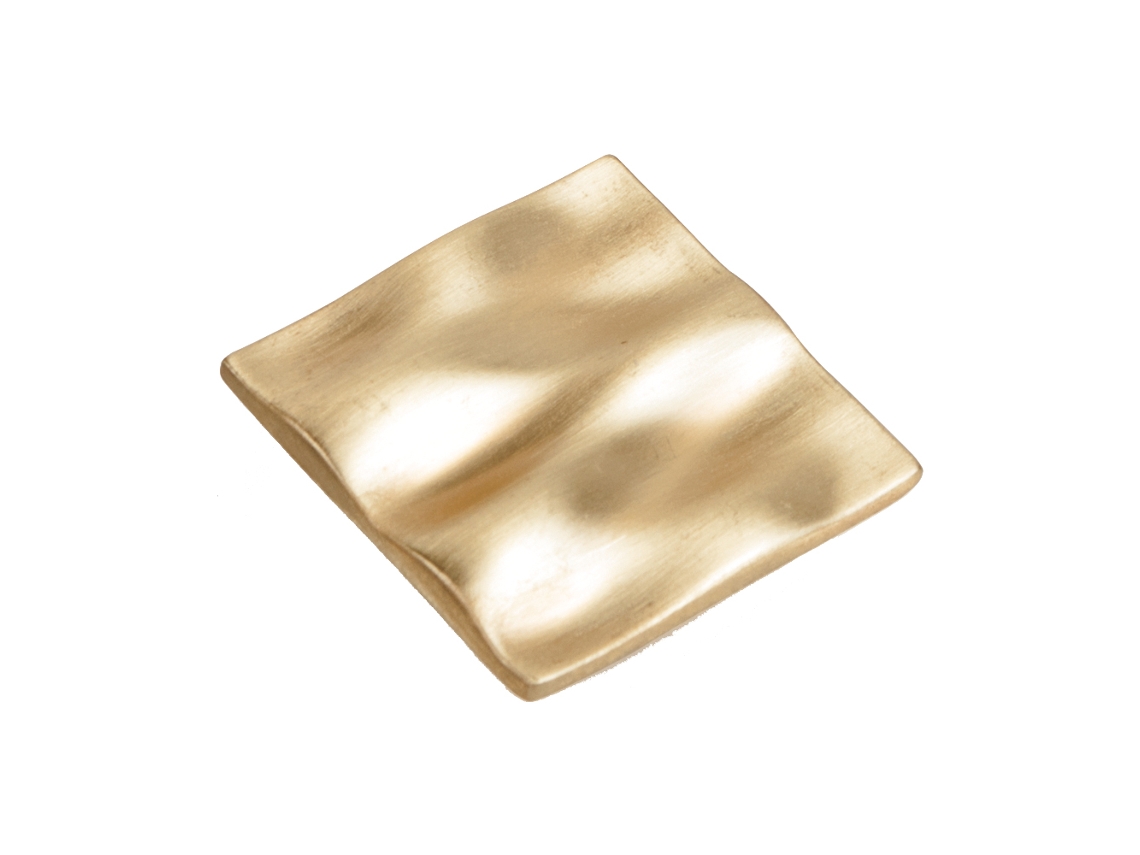 Pomo Para Muebles De Zamac 40x40 Mm De Diámetro Acabado En Latón Satinado Juego De 12 Piezas
