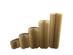 Adorno cilíndrico de flores de papel plegado para bodas, suministros para fiestas, bricolaje, H20406080100, dorado, OEM
