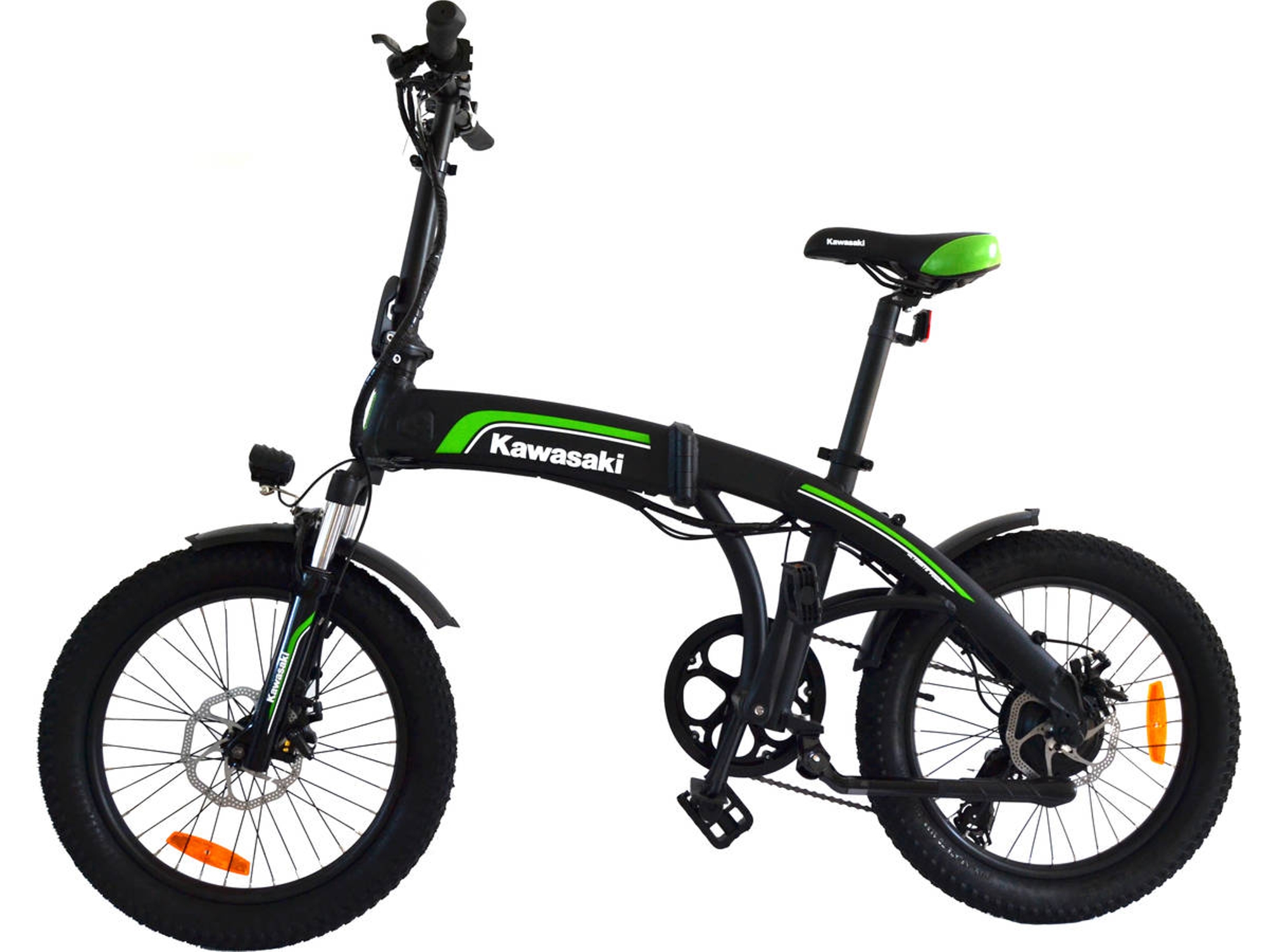 Amercook Bicicleta Plegable kawasaki 20 fat kbaf20 negro autonomía 35 km velocidad 25
