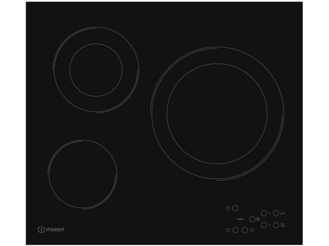 Placa de Vitrocerámica INDESIT RI 360 C (Eléctrica - 58 cm - Negro)