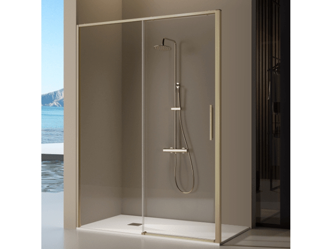 Frontal De Ducha + Puerta Corredera 151-153.6 Cm Delta Dorado