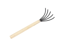 Rastrillo De Mão Jardim Com 5 Dentes De Aço, Cabo De Madeira, Design Ergonômico, Arado Para Suelo Suelto