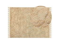 Alfombra de pelo corto BELIANI Sanliurfa de Algodón Beige 160x230