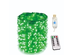 (cuentas Led Verdes De 2 M20) Cadena De Luces Led Usb, Con Control Remoto, 8 Modos