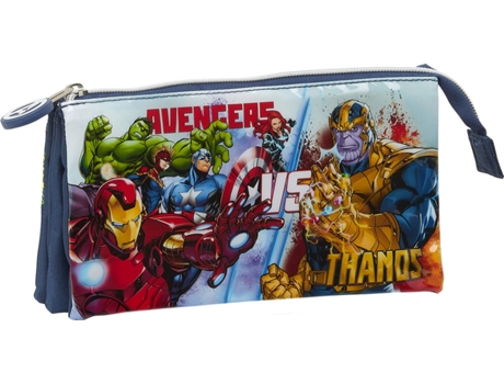 Estuche Triple SAFTA Avengers Heroes Vs Thanos (22x12x3cm)