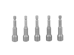 5 llaves de tuercas magnéticas de 10 mm con mango hexagonal y broca de acero al cromo vanadio.