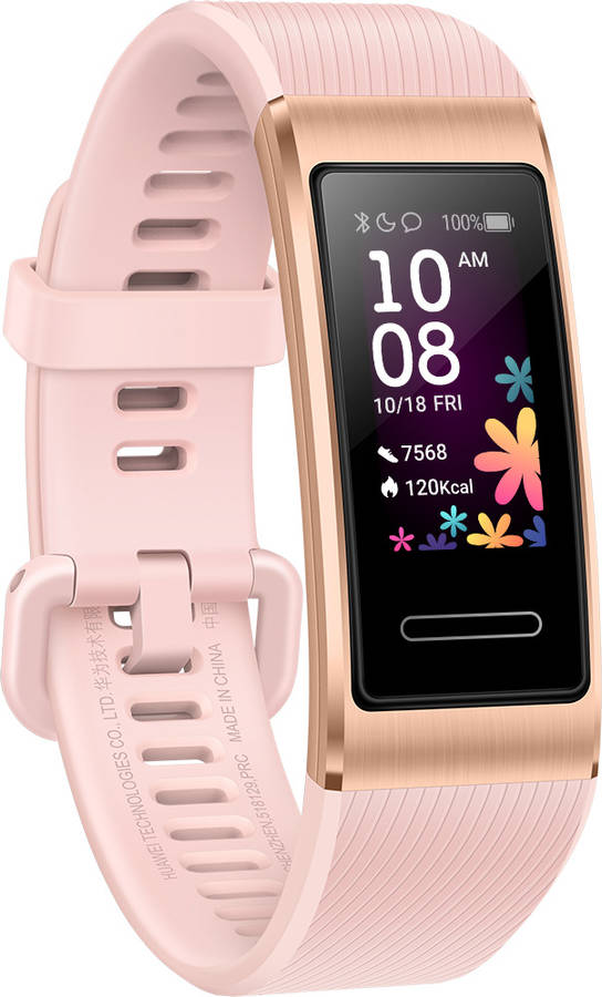 Huawei Band 4 pulsera de actividad rosa reacondicionado oro smartband dorado pink gold apollo 3 0.95 amoled frec. gps 5atm bt 4.2 nfc 100mah bluetooth soporta spo2 7 55024988 095