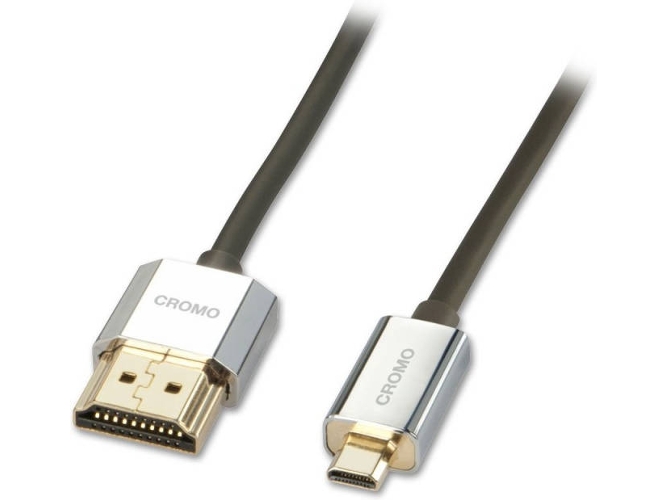 Cable HDMI LINDY (Micro HDMI D - 2 m - Negro)
