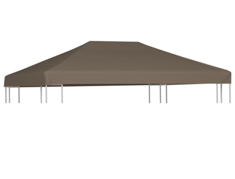 vidaXL Toldo de cenador gris topo 310 g/m² 3x4 m