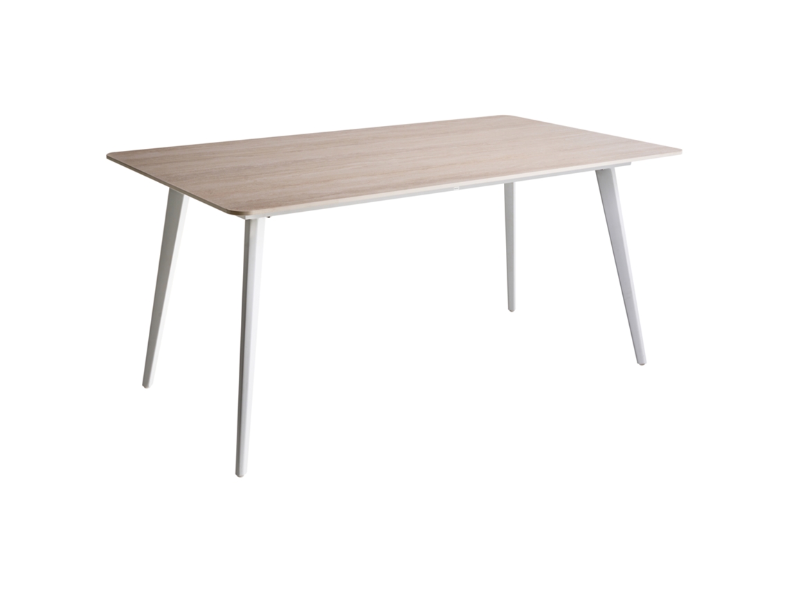 Mesa De Refeição De Jardim Rodallo 160 Cm 90 Cm Pedra Efeito Travertino