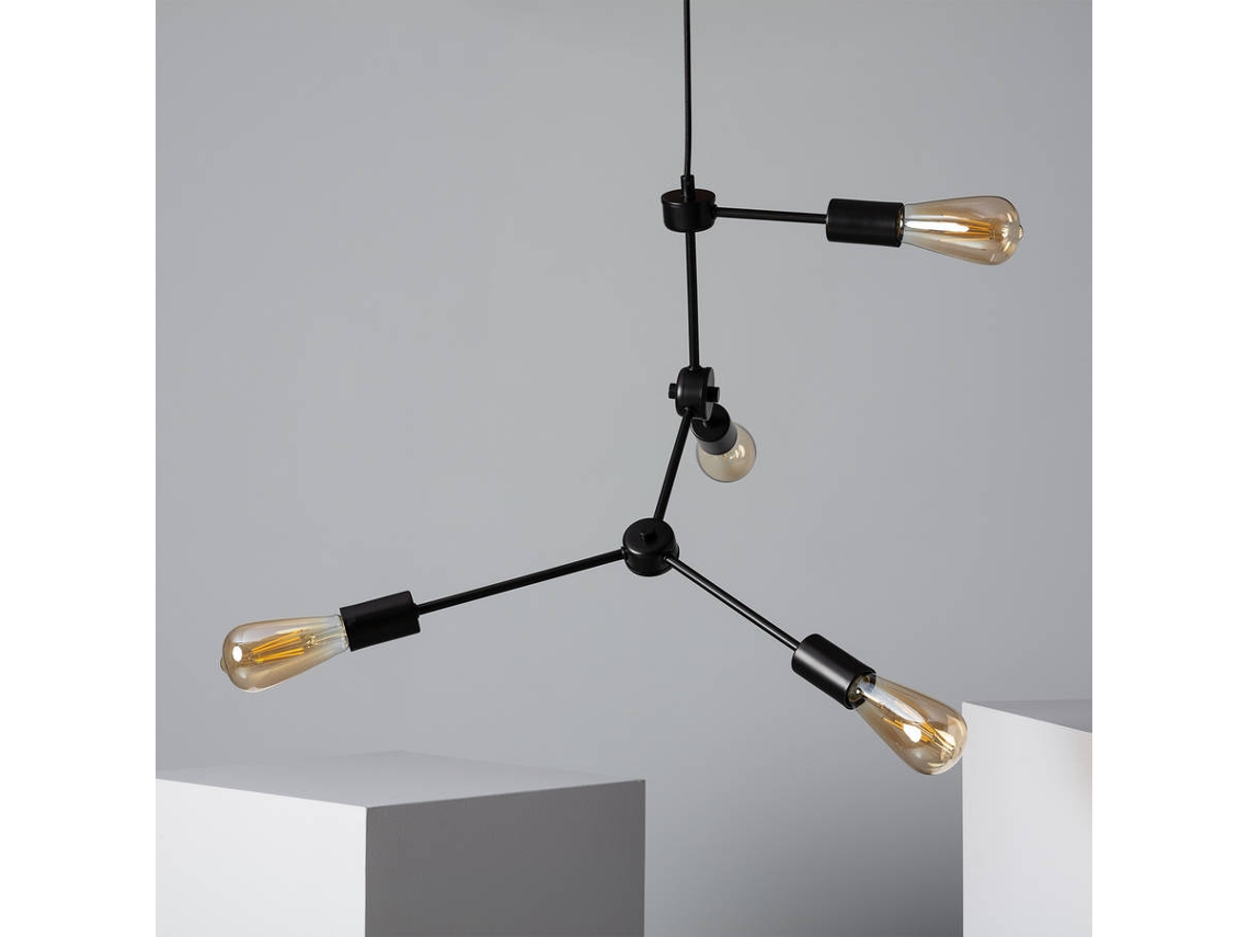 Lámpara de Suspensión LEDKIA Molecular (Negro - E27 - 40 W)