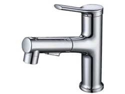 Lavabo con caño de 3 modos, pistola rociadora retráctil y manivela simple | Sin marca