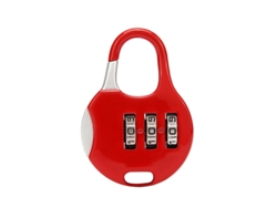 Candado de combinación para equipaje, antirrobo, mecánico, apto para mochilas, maletas y taquillas (rojo)