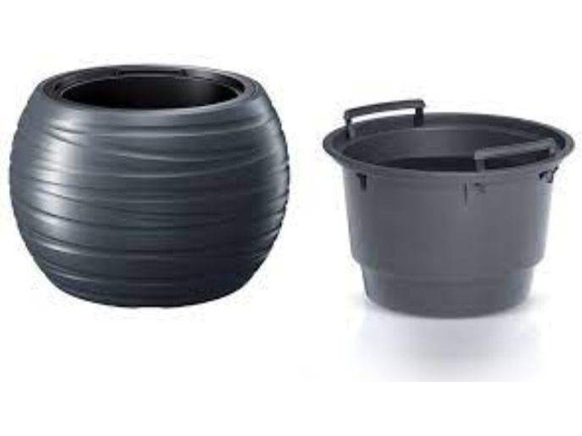 Set 2 Maceteros PROSPERPLAST Maze DBMZK (Gris - 43.6x43.6x29.9 cm)