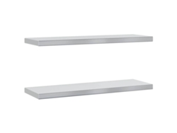 Maison Exclusive - Prateleiras De Parede 2 Pcs 75x23,5cm Aço Inoxidável Prateado