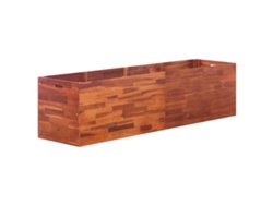 Jardinera elevada de madera de acacia de 200 x 50 x 50 cm, DKD Home Decor