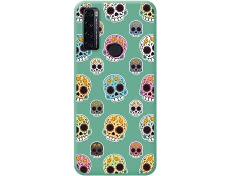 Carcasa para TCL 20 SE TUMUNDOSMARTPHONE Silicona Líquida Dibujos Verde
