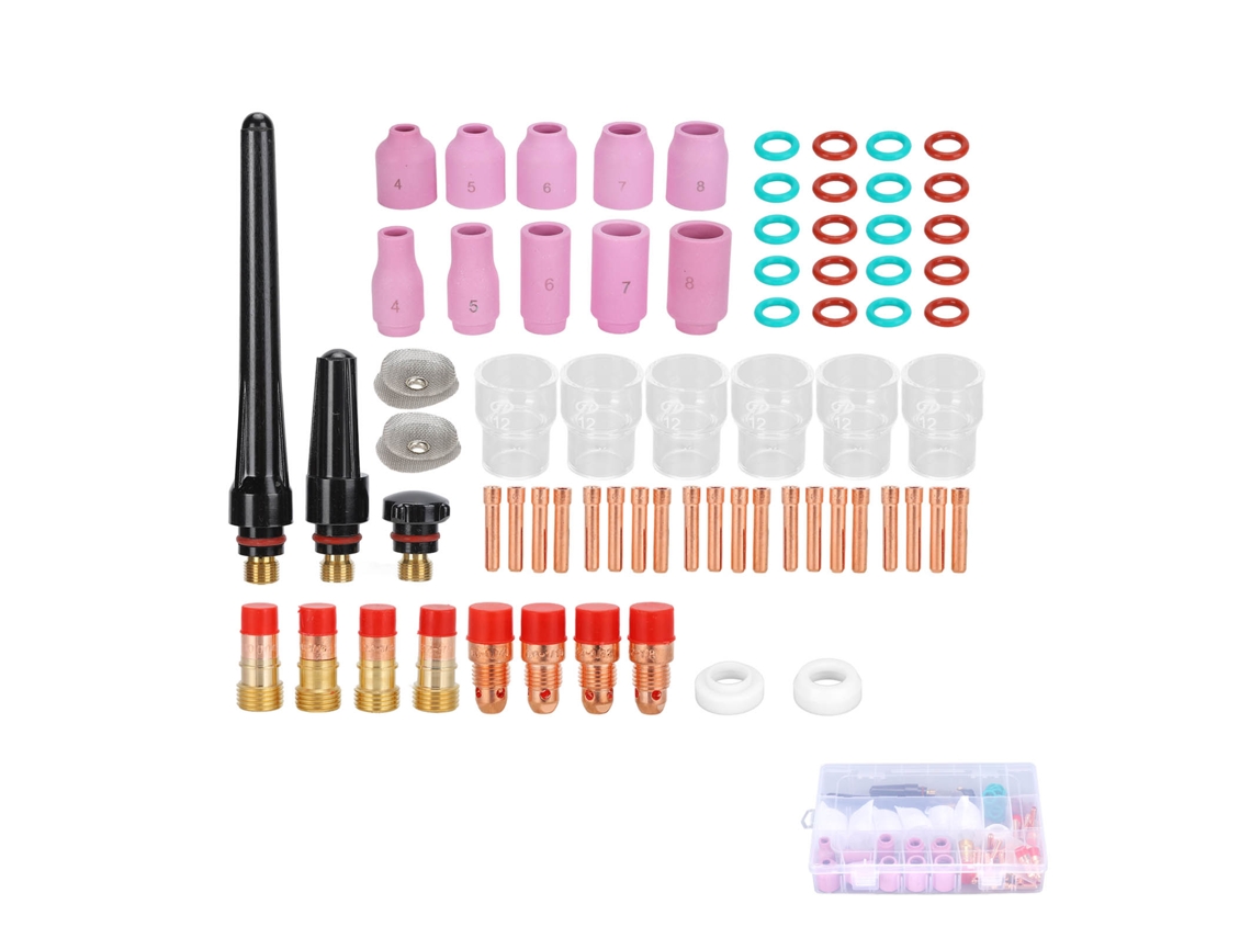 Kit De Accesorios Para Soldadura Tig, 71 Piezas, Boquilla De Cerámica, Copa De Vidrio Para Wp-17/18/26