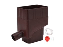 Sistema Profesional De Recolección De Agua De Lluvia Con Desviador De Drenaje Resistente A Los Rayos Uv Para Jardín Y Césped - Marrón Oscuro