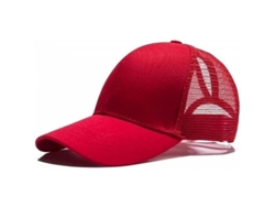 2pcs Gorra Béisbol Unisex Con Trenza Alta Malla Al Aire Libre Sombrero Anti Sol Rosa Rojo