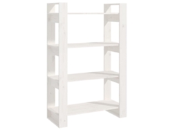 Librería/mampara MAISON EXCLUSIVE en madera maciza de pino blanco (80x35x125 cm)