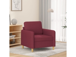 Sillón De Tela Rojo Tinto 60 Cm