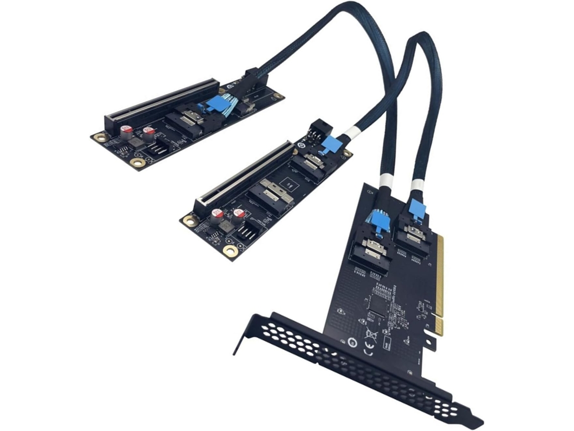 Tarjeta Adaptadora Pcie Avanzada Sff-8654 8i A Sas4.0 Que Permite La Transferencia De Datos.