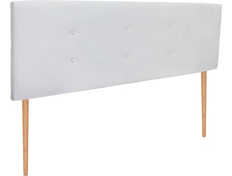 Cabecero DHOME con Patas (Blanco - Tela - 135 x 5 x 105 cm)