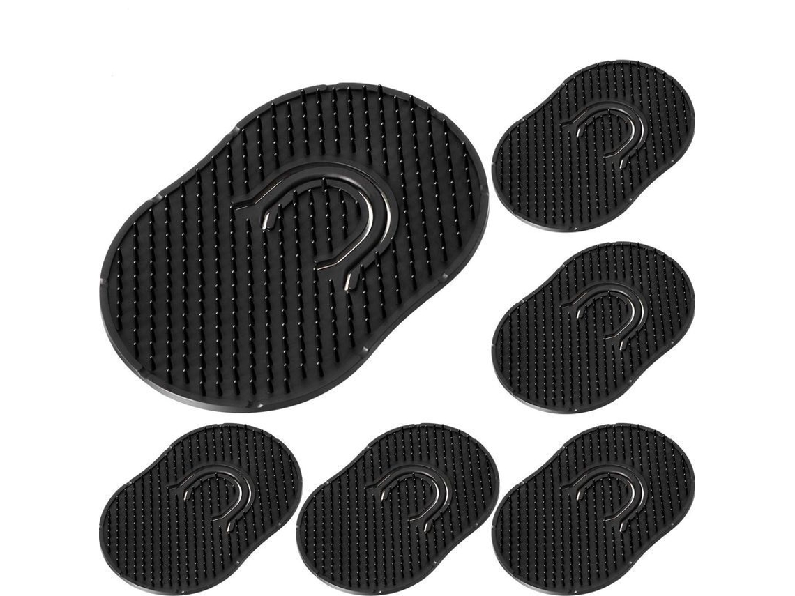 Paquete De 6 Peines De Bolsillo Para La Palma De La Mano, Peines Para Champú, Cepillos De Masaje Para El Cabello Y Cepillos De Masaje Para El Cuero Cabelludo (negro)