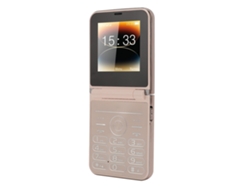 Celular Flip Para Idosos 2g Com Botões Grandes, Lanterna Led E Bateria 1400mah Ouro
