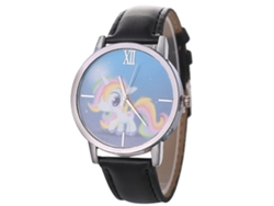 Reloj De Pulsera Analógico De Cuarzo De Lujo Informal Para Parejas En Color Negro.