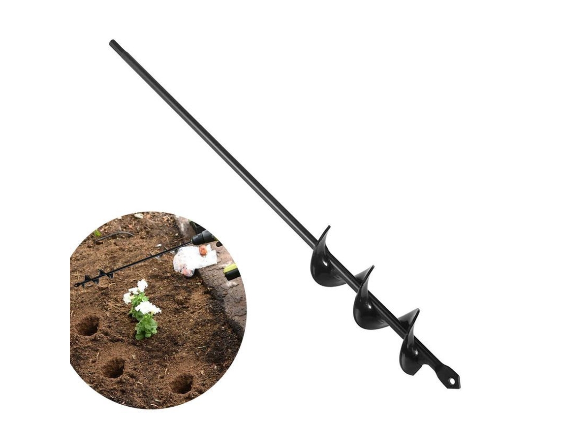 Broca De Jardín Linjou Ø4x45cm, Herramienta Práctica Para Plantar Bulbos Y Plantas Con Taladro Manual O Eléctrico 4x45cm