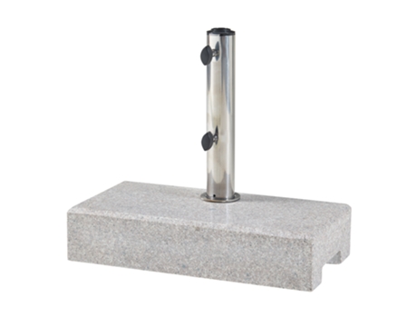 Soporte de sombrilla Bomba rectangular granito 45x22,5x9,5cm - Gris CASA.PRO