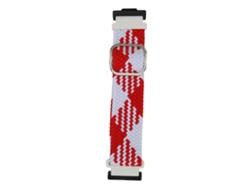 Correa deportiva de nailon trenzado para Huawei Watch Fit 2, roja y blanca, ajustable