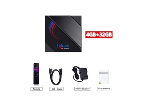 Box Smart Tv H96 Max H616 WiFi de doble banda Android 10.0 4 + 32g 4 + 32G_US enchufe