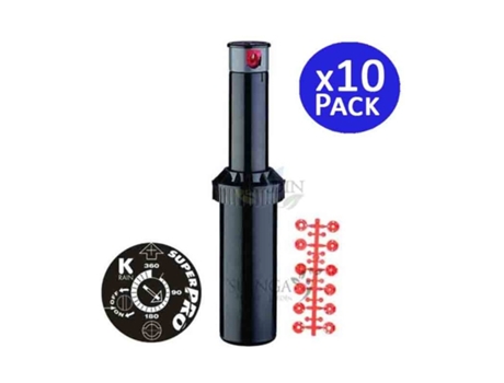 Aspersor de Riego Krain Superpro 3/4 Alcance 7,9 a 14,9 M Pack 10 K RAIN