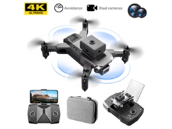 KY912 Mini Dron para evitar obstáculos (4K - Duración de la batería: 12 min - Negro) YIZHOOD