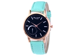 Reloj De Pulsera De Cuarzo Para Hombre Zhoulianfa, Correa De Cuero Sintético, Estilo Casual (menta)