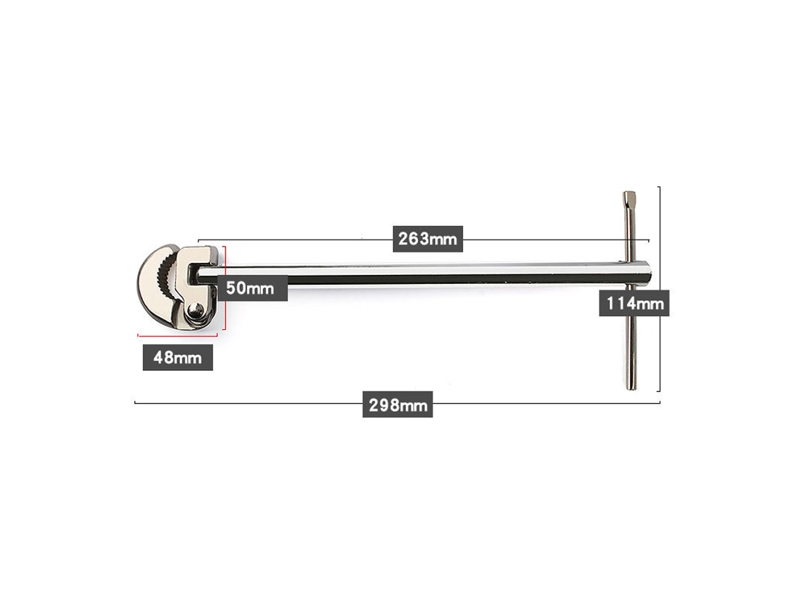 Llave Multifuncional Para Fregadero Acero Carbono Grifo Tuberías Instalación Desmontaje Herramienta 8-28mm Cabezas Móviles 180°