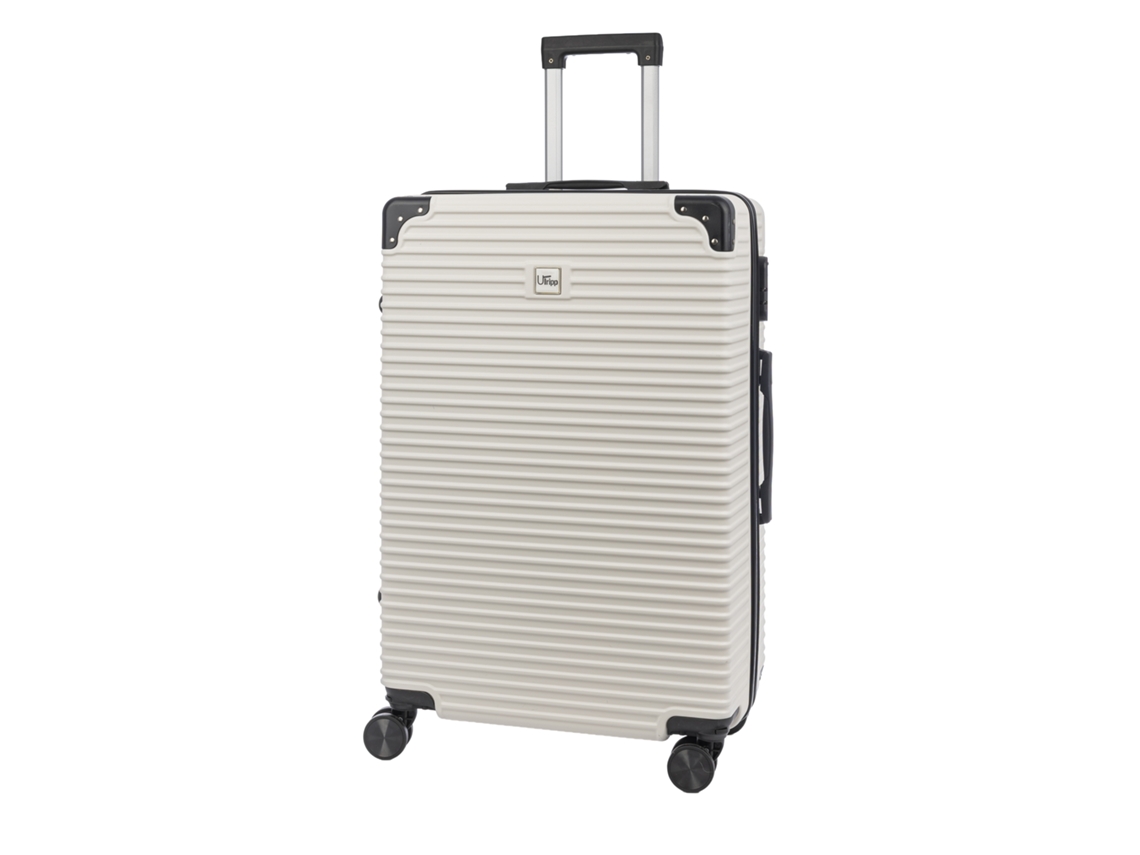 Maleta Mediana Trolley Rígida Ultraligera, De Abs De Alta Resistencia Con Esquinas Reforzadas. Cerradura Numérica Y 4 Ruedas Dobles Extraíbles.