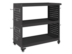 Maison Exclusive - Carro De Herramientas Con Estante Negro 75 X 35 X 73 Cm