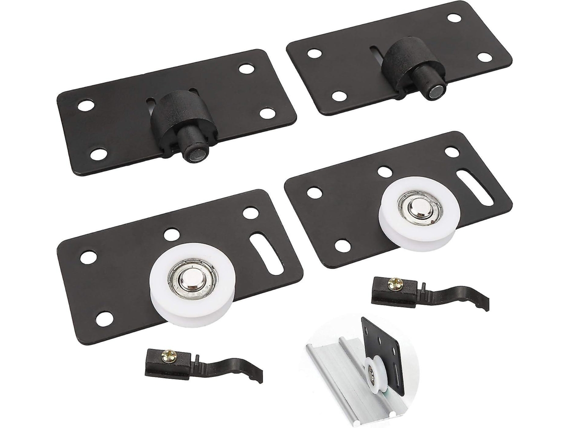 Conjunto De 2 Rodillos Deslizantes Para Puertas Correderas, Ruedas 30mm De Nailon Silencioso Para Armarios Y Roperos