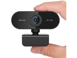 Mini cámara web para reuniones Full HD 1080p para portátiles con Windows 10. Compatible con Skype, YouTube, Facebook y Yizhood (negra).