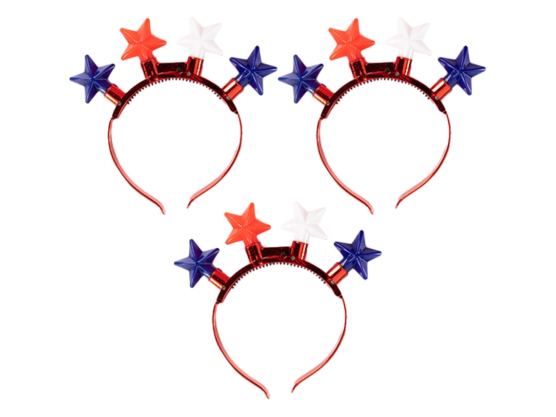 diademas con bombillas navideñas LED - Diademas americanas del 4 de julio AURUM